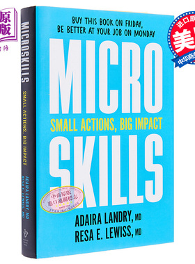 现货 微技能 小动作 大影响 Microskills Small Actions Big Impact 英文原版 Resa E Lewiss M.D. 【中商原版】