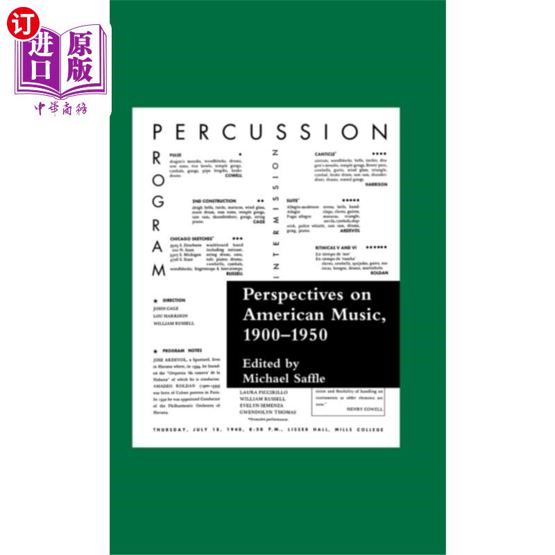 海外直订Perspectives on American Music, 1900-1950 美国音乐透视,1900-1950