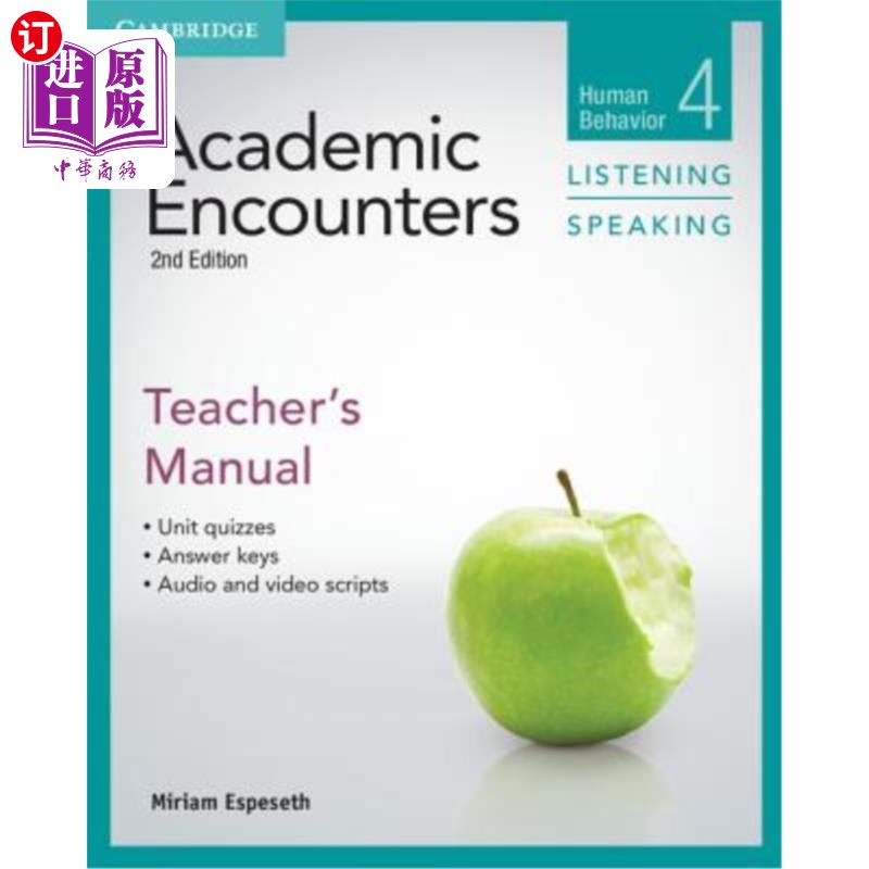海外直订Academic Encounters Level 4 Teacher's Manual Listening and Speaking: Human Behav 学术遭遇4级教师手工听说：