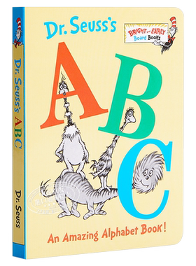 现货 Dr. Seuss：Dr. Seuss's ABC 苏斯博士 ABC字母书 低幼亲子韵律启蒙绘本 纸板书 英文原版【中商原版】