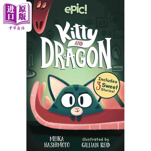 Kitty and Dragon 桥梁漫画 猫猫与小龙 英文原版小初文学 儿童漫画 故事图画书 图画小说图像小说【中商原版】