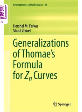 海外直订Generalizations of Thomae's Formula for Zn Curves Zn曲线Thomae公式的推广
