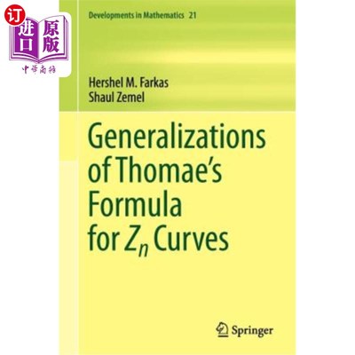 海外直订Generalizations of Thomae's Formula for Zn Curves Zn曲线Thomae公式的推广