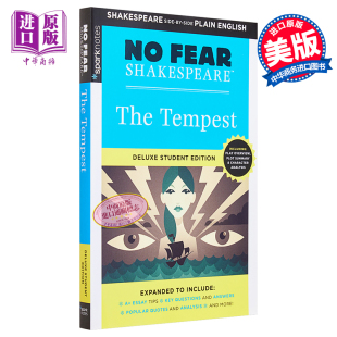 暴风雨 Sparknotes Fear Tempest 中商原版 Deluxe 英文原版 Student Edition Shakespeare 无惧莎士比亚