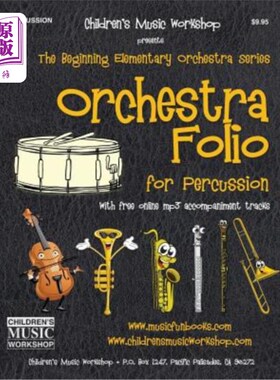 海外直订Orchestra Folio for Percussion: A collection of elementary orchestra arrangement 打击乐的管弦乐队对开本：一
