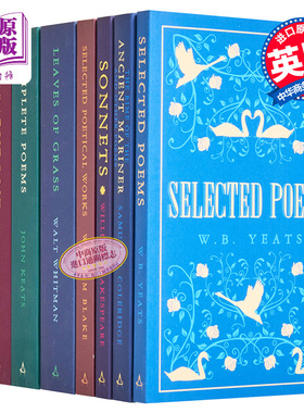 预售 ALMA伟大诗歌系列 8本套装 英文原版 Great Poets Series 十四行诗 失乐园 草叶集 古舟子咏 莎士比亚 济慈 叶芝【中商原版】