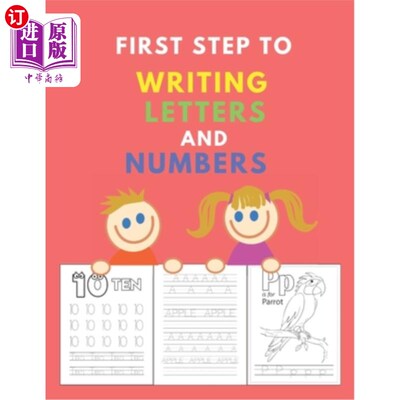 海外直订first step to writing letters and numbers: A book to trace and color the alphabe 写字母和数字的第一步：为3-