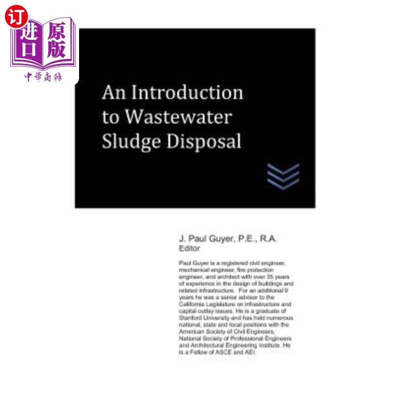 海外直订An Introduction to Wastewater Sludge Disposal 污水污泥处理简介