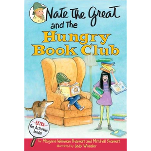 小侦探内特10 书友会 Nate the Great and the Hungry Book Club 蓝思值570L 桥梁章节书 英文原版 儿童小初文学【中商原版】
