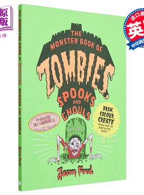 现货 The Monster Book of Zombies Spooks and Ghouls 进口艺术 怪物书 绘画涂色书【中商原版】