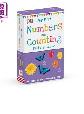 DK认读卡：数字（无触摸）My First Numbers and Counting 亲子英文 英语学习卡片 3~6岁 英文原版 数数 DK认知卡【中商原版?