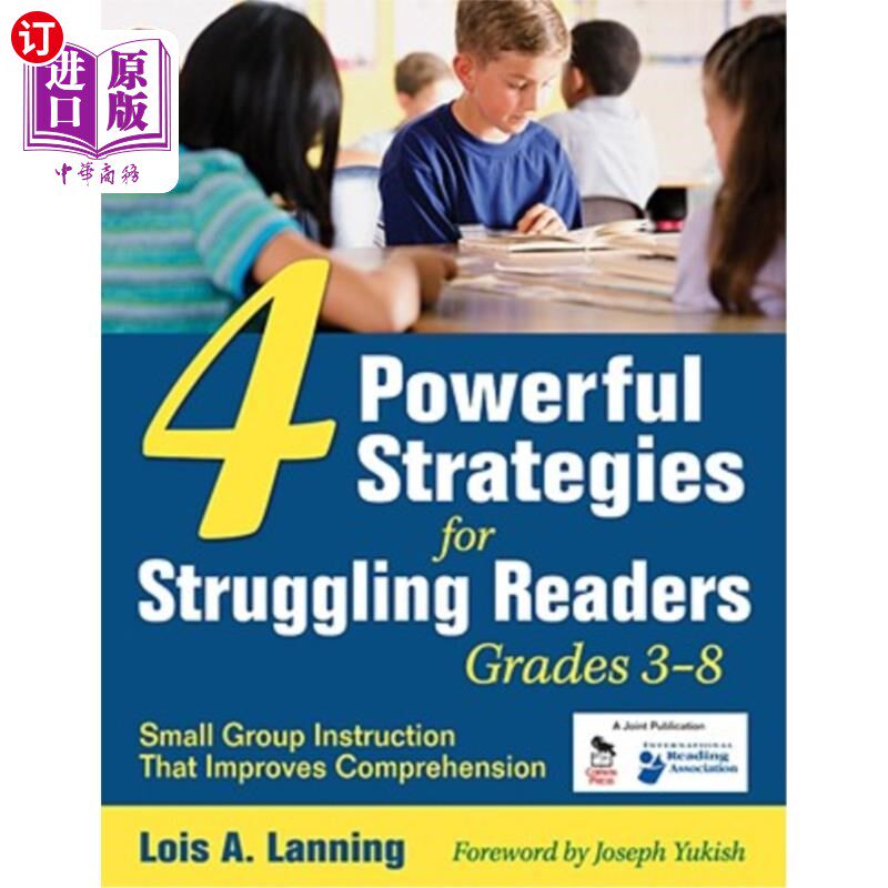 海外直订4 Powerful Strategies for Struggling Readers, Grades 3-8: Small Group Instructio 4.为苦苦挣扎的读者提供的强
