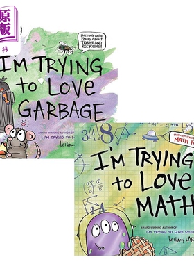 预售 Bethany Barton STEM幽默绘本2册套装 学会垃圾分类 开始爱上数学I'm Trying to Love Math Garbage 英文原版进口图书【中商?