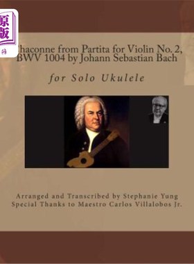 海外直订Chaconne from Partita for Violin No. 2, Bwv 1004 by Johann Sebastian Bach: For S 乔恩·塞巴斯蒂安·巴赫为2号