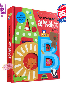 英文原版 My Awesome Alphabet Book ABC 儿童字母启蒙书 纸板书 3D立体 字母书 认知启蒙英文启蒙 幼儿 0-3岁 字母大卡书