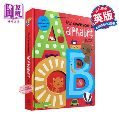 现货 英文原版 My Awesome Alphabet Book ABC 儿童字母启蒙书 纸板书 3D立体 字母书 认知启蒙英文启蒙 幼儿 0-3岁 字母大卡书