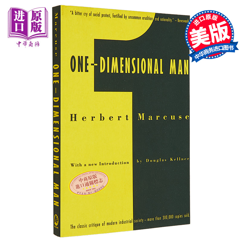 现货单向度的人马尔库塞英文原版 Herbert Marcuse One Dimensional Man Studies in the Ideology【中商原版】