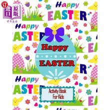 海外直订Happy Easter Activity Book For Kids: Worbook Game Mazes Wordsearch Coloring Book 儿童复活节快乐活动手册：Wo