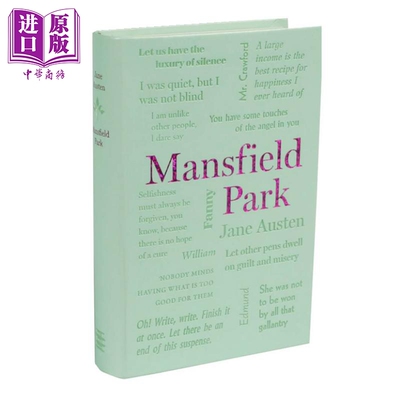 简奥斯汀 曼斯菲尔德庄园 Word Cloud Classics Mansfield Park 英文原版 Jane Austen【中商原版】