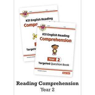英国CGP原版New KS1 English Targeted Question Book Reading Comprehension小学2年级英语阅读理解2册练习含答案【中商原版