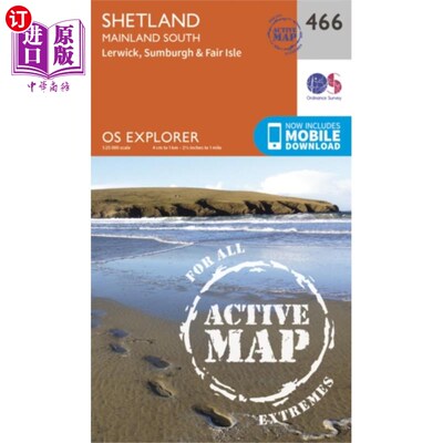 海外直订Shetland - Mainland South 设得兰群岛-南部大陆
