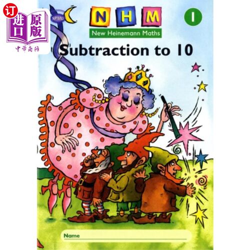 海外直订New Heinemann Maths Yr1, Subtraction to 10 Activ... 新海涅曼数学Yr1，减法到10的活动手册(8包)