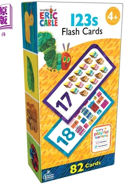 Flashcard The World of Eric Carle 123s 艾瑞卡尔的小世界数字卡片 低幼启蒙认知亲子互动 英文原版 3-6岁 卡尔爷爷【中商?