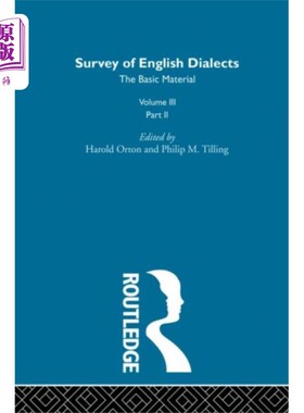 海外直订Survey Eng Dialects Vol3 Prt2 英语方言调查卷3 Prt2