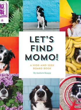 Lets Find Momo寻找莫莫1 让我们找到Momo 英文原版纸板书 A Hide-And-Seek Board Book 狗狗找找书 捉迷藏的书【中商原版】