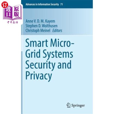 海外直订Smart Micro-Grid Systems Security and Privacy 智能微电网系统的安全和隐私