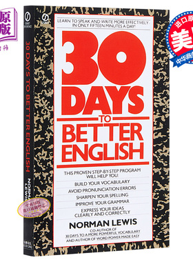 【中商原版】Thirty Days to Better English 30天学好英文 经典英文学习书