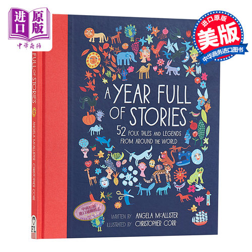 故事满载的一年 英文原版 A Year Full of Stories 儿童绘本 暖心故事 精装 小初文学 进口图书【中商原版】
