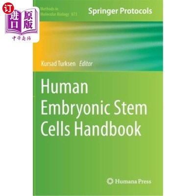 海外直订医药图书Human Embryonic Stem Cells Handbook 人类胚胎干细胞手册