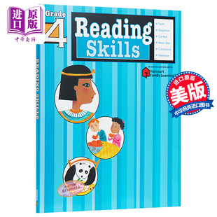 Kids Skills Flash 英语学习辅助 Family 英文版 Harcourt 阅读技巧4年级 Learning Reading 小学家庭英文练习册 Grade