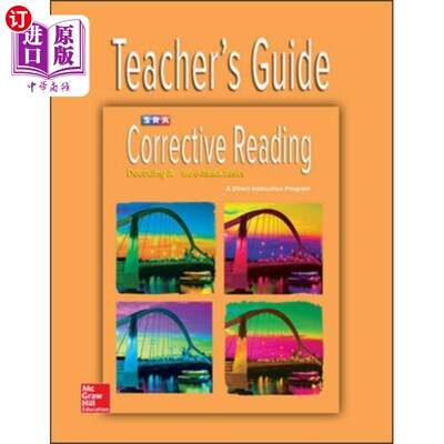 海外直订Corrective Reading Decoding Level A, Teacher Gui... 纠正阅读解码A级，教师指南
