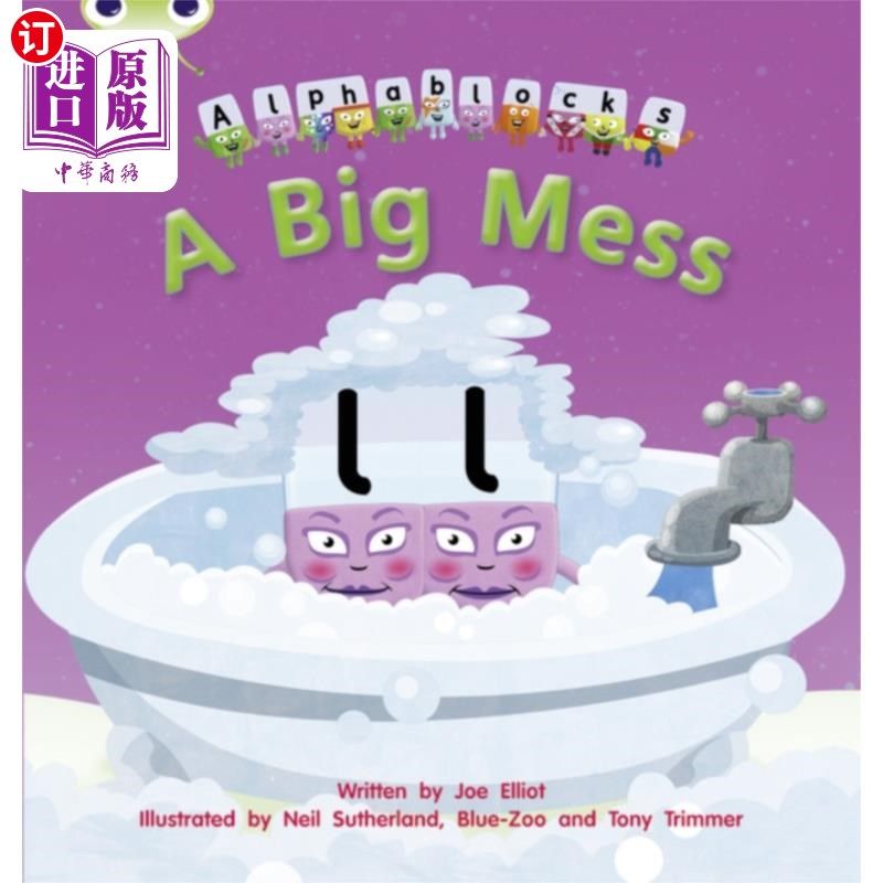 海外直订Bug Club Phonics Fiction Reception Phase 2 Set 05 Alphablocks A Big Mess 虫子俱乐部语音小说接收第二阶段设置