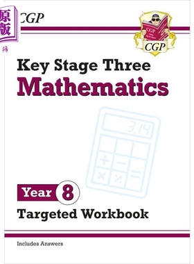 英国原版CGP教辅 KS3数学八年级目标练习册 含答案 KS3 Maths Year 8 Targeted Workbook with answers【中商原版】