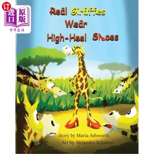 Giraffes Gender Shoes High 真正 Children Neutral 长颈鹿穿高跟鞋 Book Heel for Wear 海外直订Real ：性别 Picture