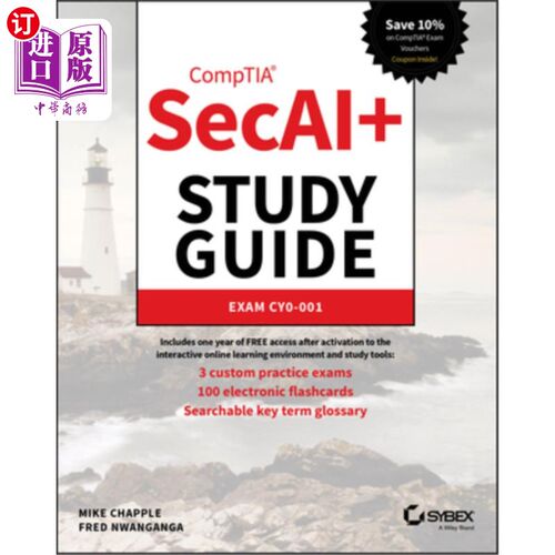 海外直订Comptia Secai+ Study Guide: Exam Cy0-001 计算机专业+学习指南：考试Cy0-001