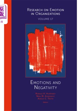 海外直订Emotions and Negativity 情绪和消极性