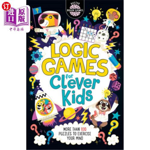 海外直订Logic Games for Clever Kids 为聪明孩子设计的逻辑游戏