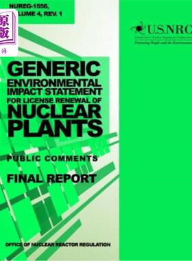 海外直订Generic Environmental Impact Statement for License Renewal of Nuclear Plants: Pu 核电站许可证更新通用环境影