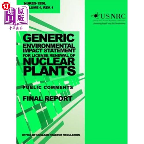 海外直订Generic Environmental Impact Statement for License Renewal of Nuclear Plants: Pu 核电站许可证更新通用环境影