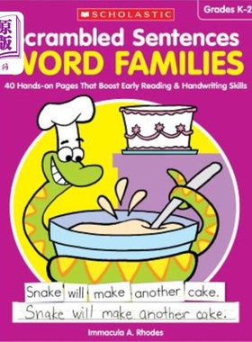 海外直订Scrambled Sentences: Word Families: 40 Hands-On Pages That Boost Early Reading & 乱七八糟的句子：词族：40个