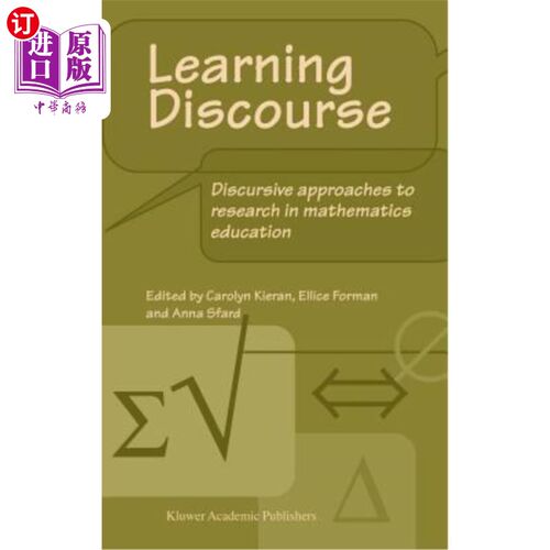 海外直订Learning Discourse: Discursive Approaches to Research in Mathematics Education 学习语篇:数学教育研究的话语
