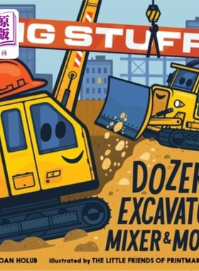 海外直订Big Stuff Dozer, Excavator, Mixer & More! 推土机，挖掘机，搅拌机等!