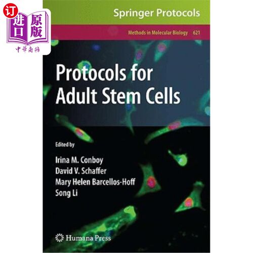 海外直订Protocols for Adult Stem Cells 成人干细胞方案