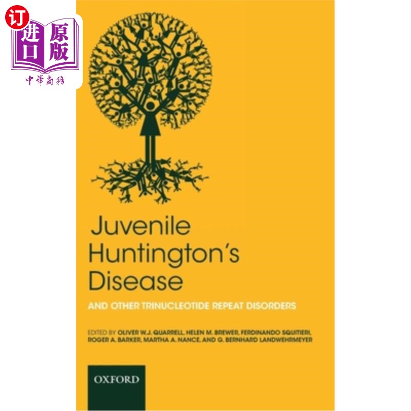 海外直订医药图书Juvenile Huntingdons Disease 青少年亨廷顿舞蹈病:和其他三核苷酸重复疾病