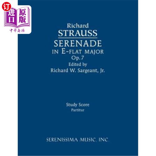 海外直订Serenade in E-flat major, Op.7: Study score