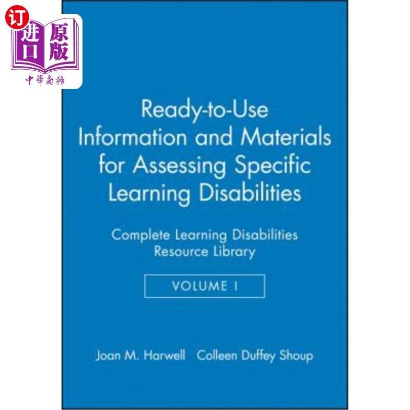海外直订Ready-To-Use Information & Materials for Assessing Specific Learning Disabilitie 评估特定学习障碍的现成信息